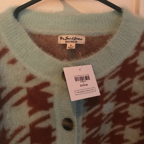 for love and lemons houndstooth cardigan